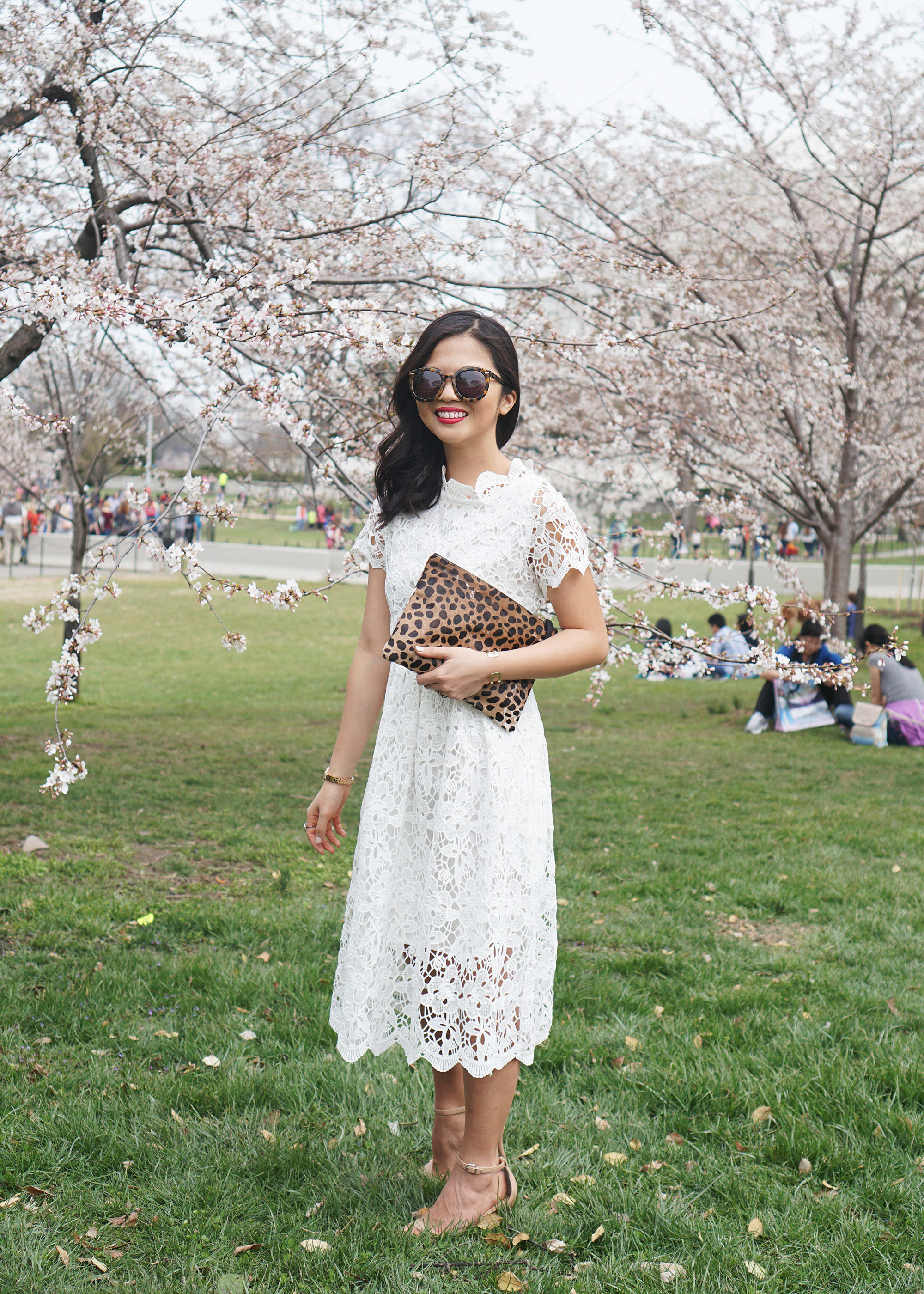 Skirt The Rules / White Lace Midi Dress