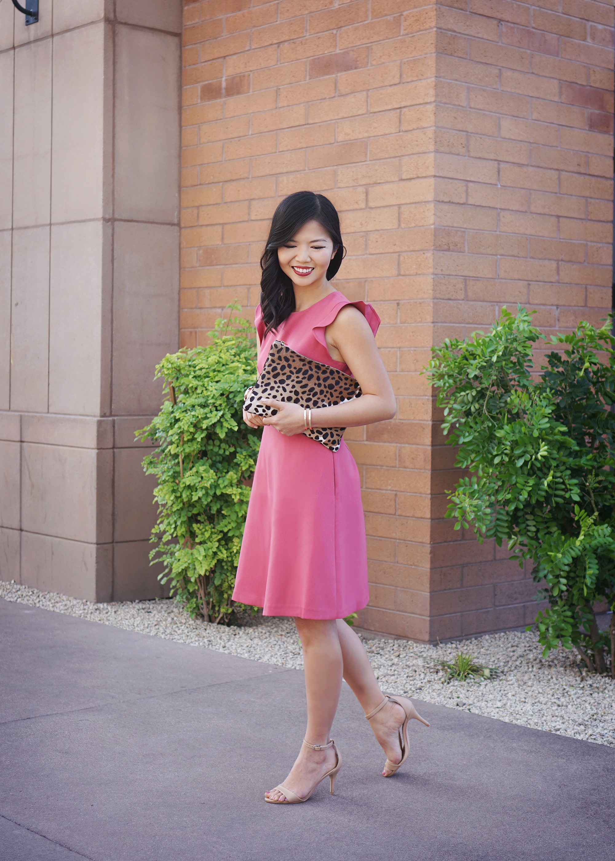 Pink Flare Dress and Leopard Dress