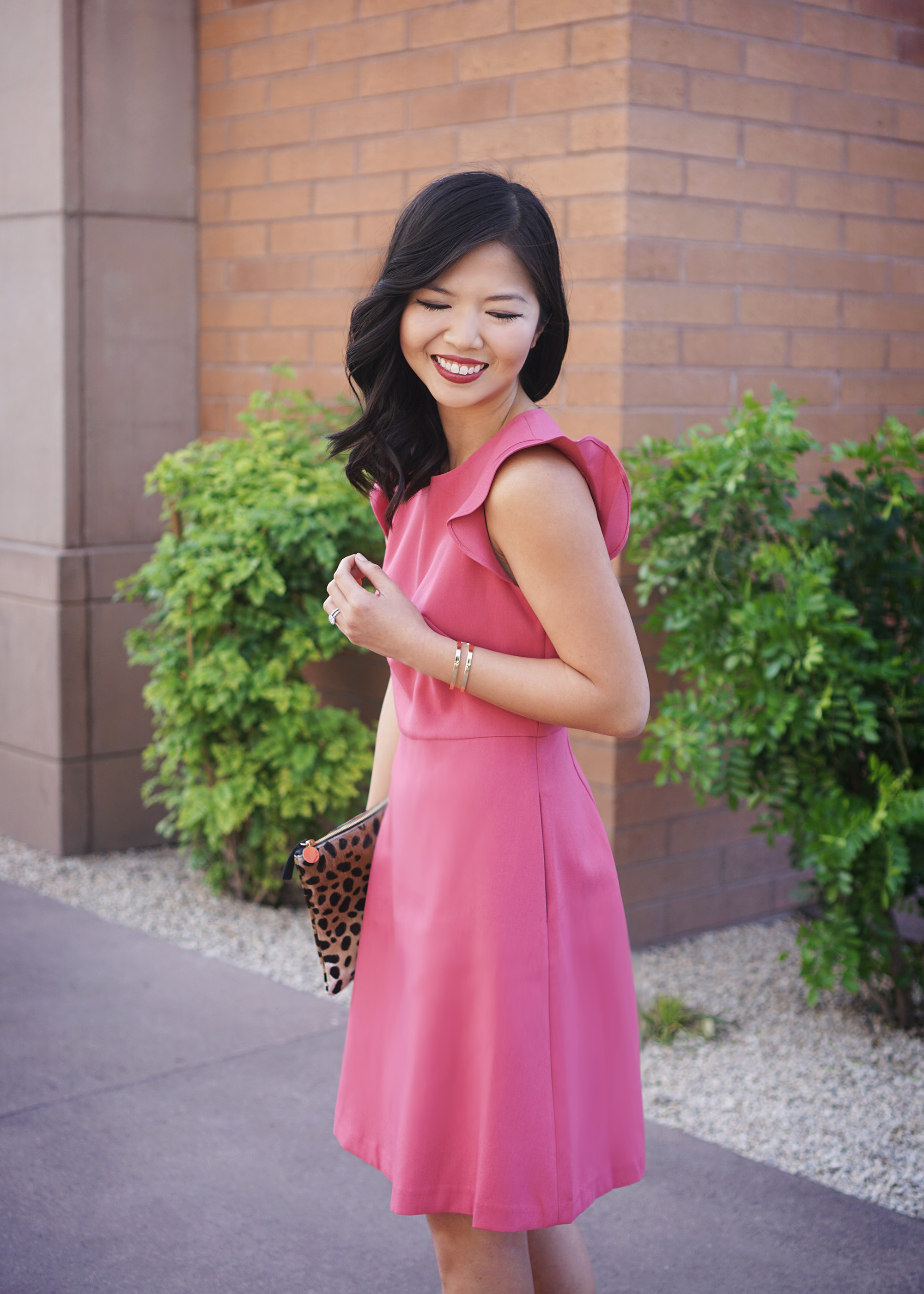 Pink Flare Dress and Leopard Dress