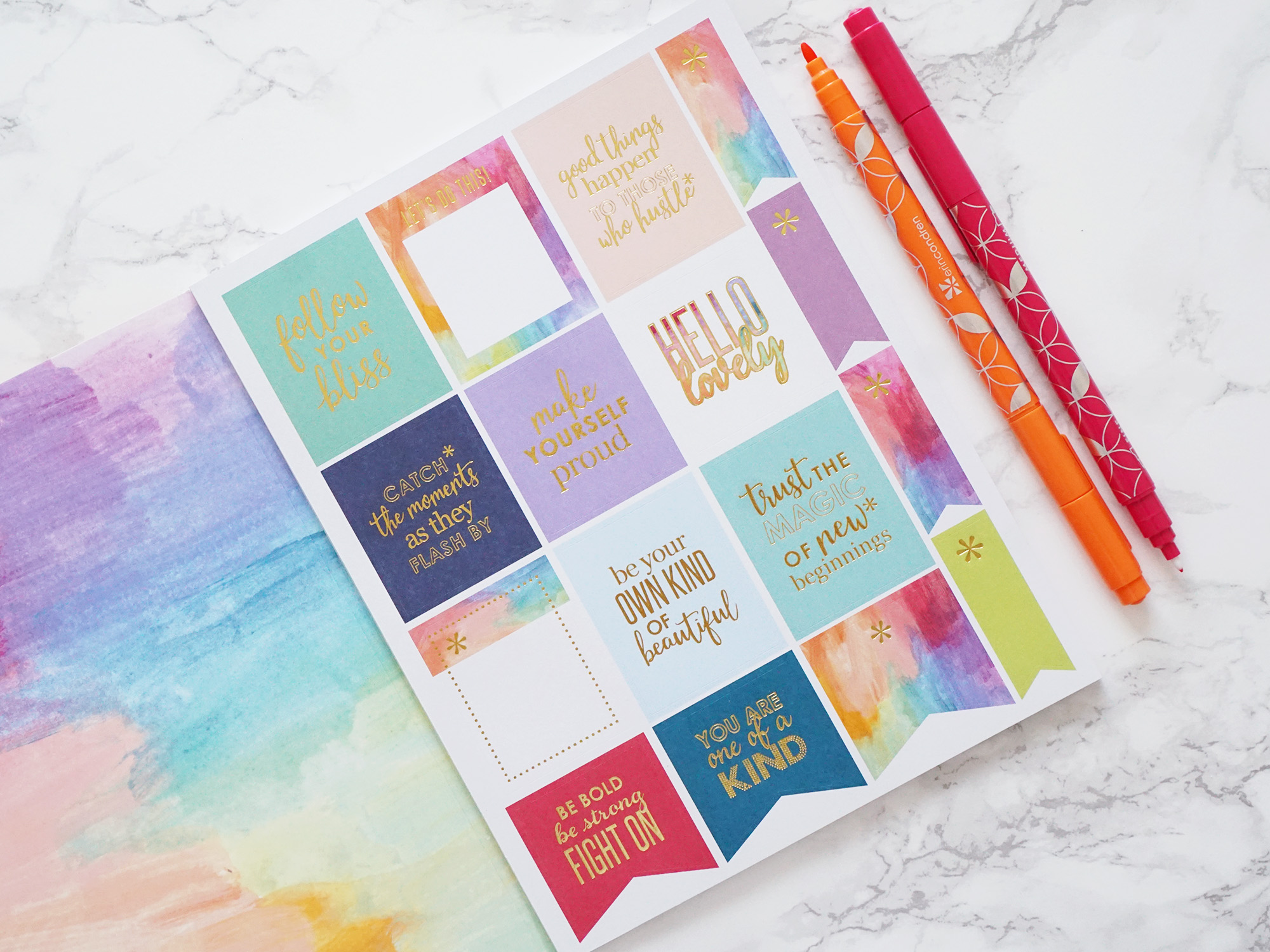 Colorful Inspirational Stickers by Erin Condren