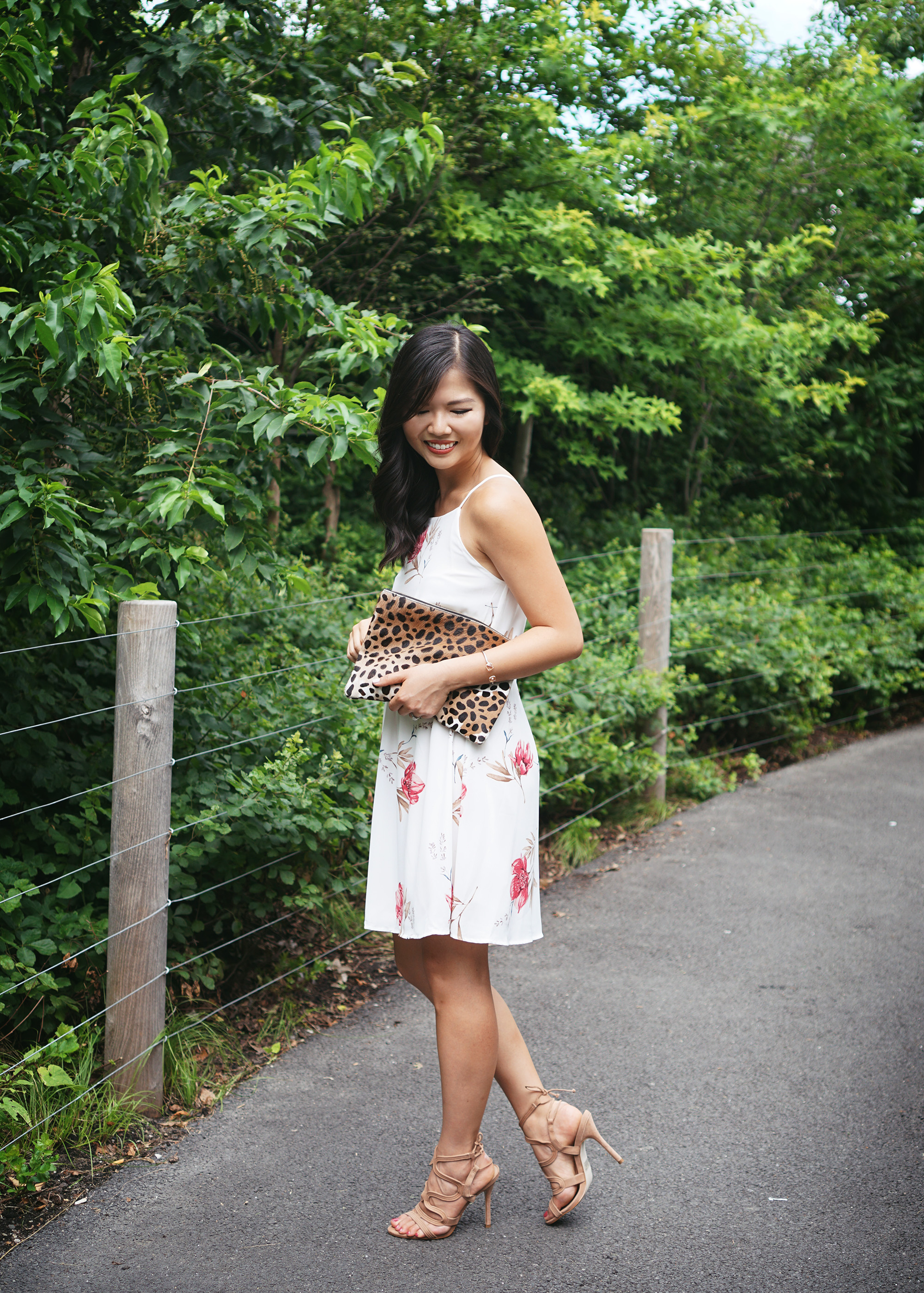 Summer Style / White & Red Floral Dress