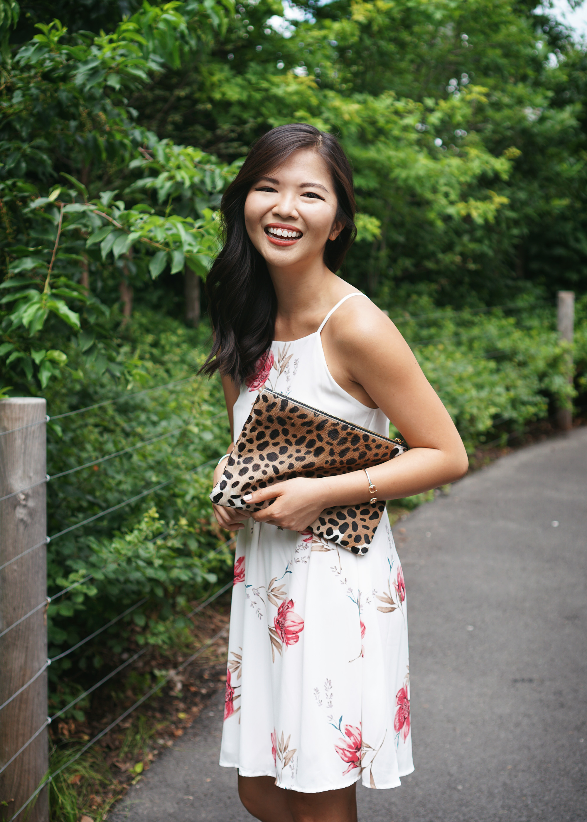 Summer Style / White & Red Floral Dress