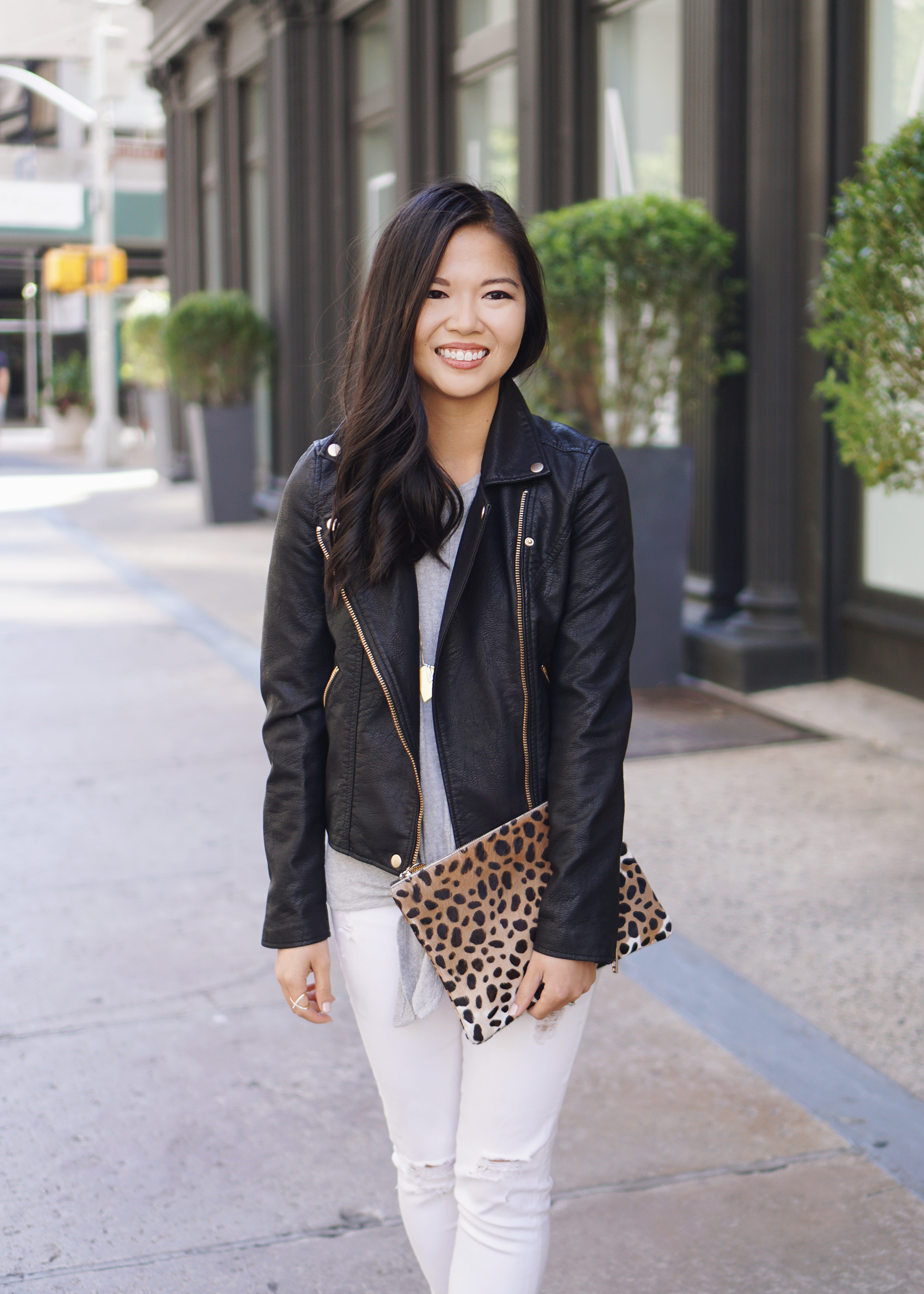 Fall Outfit Inspiration: Faux Leather Moto Jacket