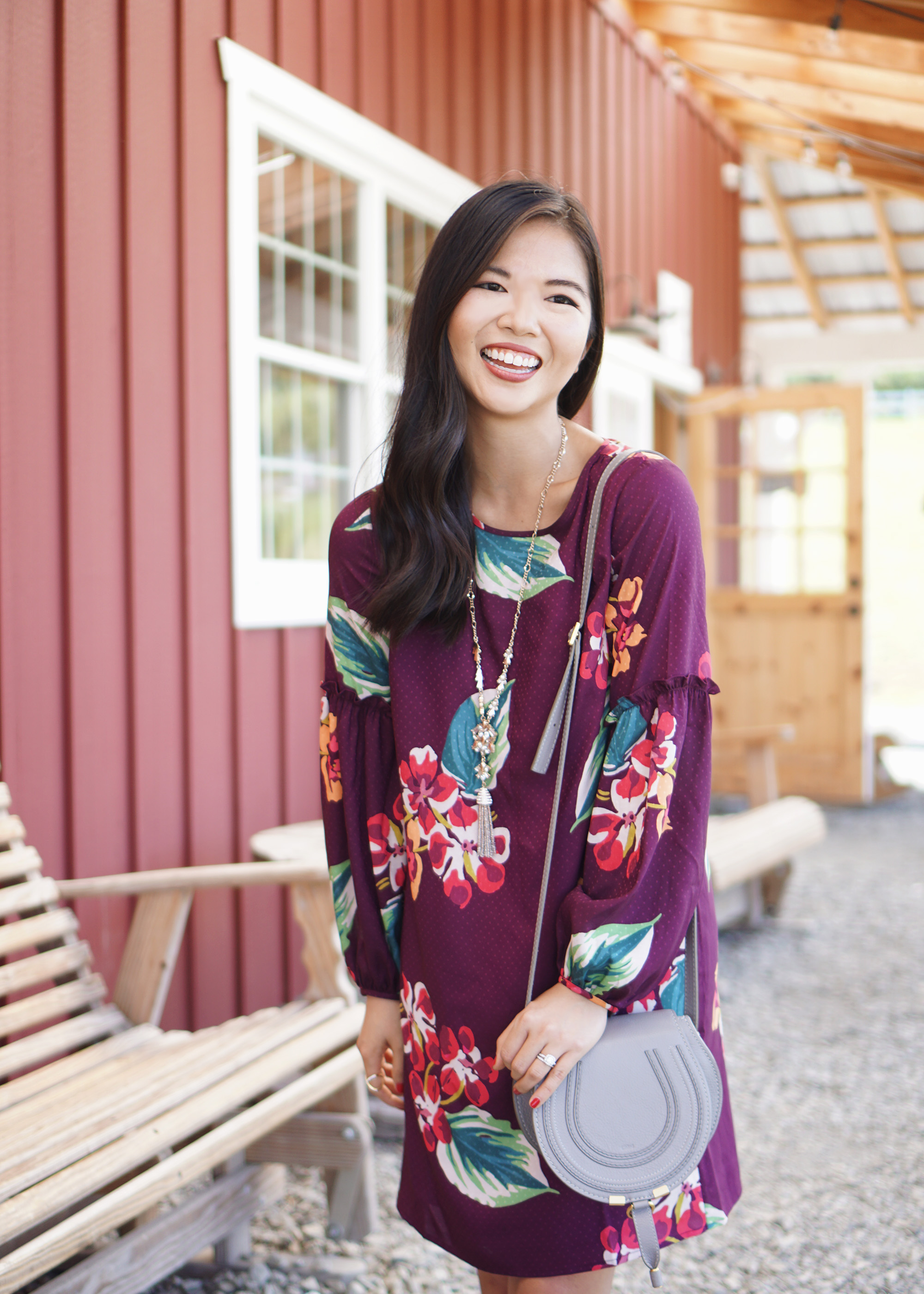 Fall Outfit Inspiration: Long Sleeve Floral Dress