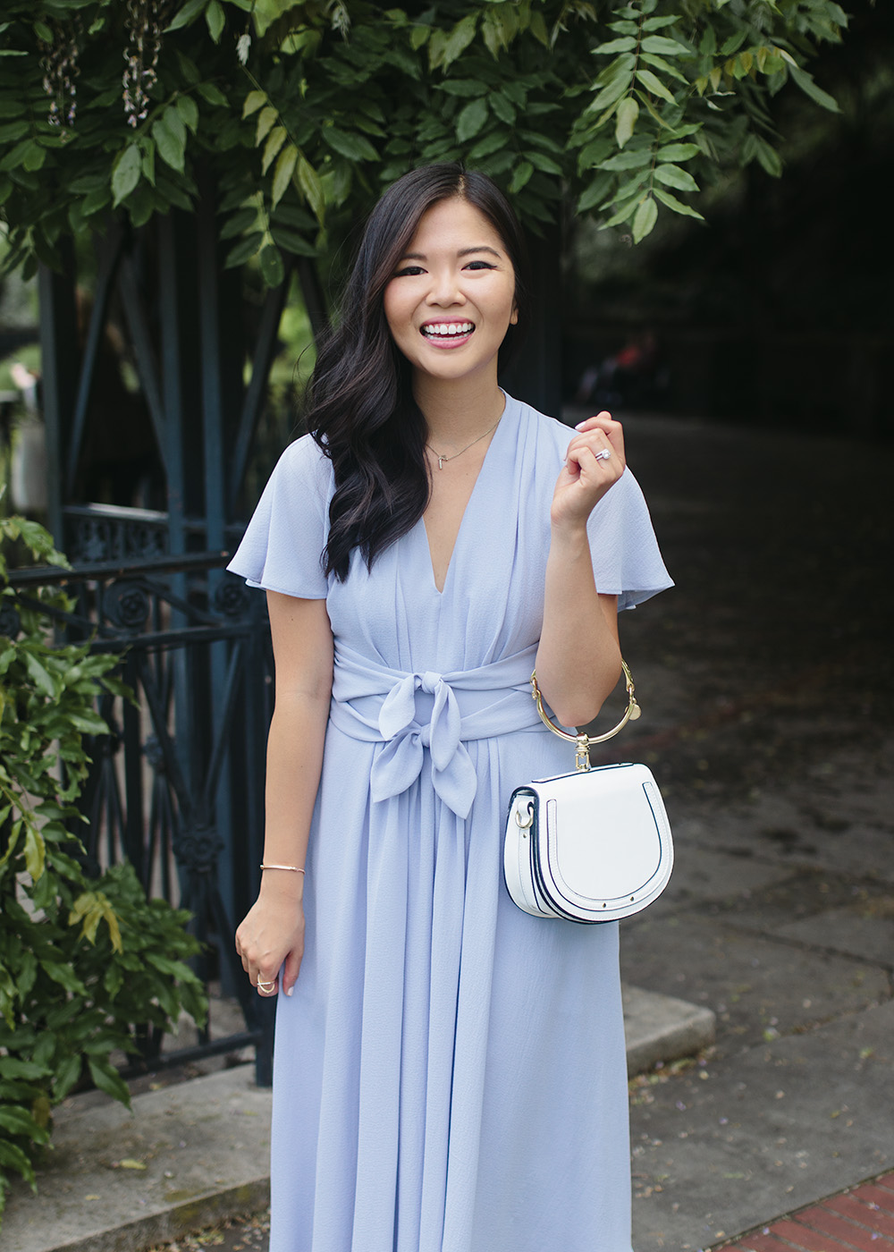 Spring Wedding Guest Style / Periwinkle Dress