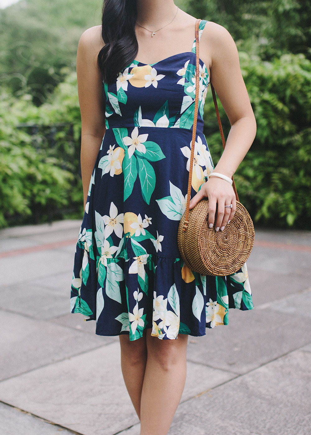 Summer Style Inspiration / Navy Floral Dress