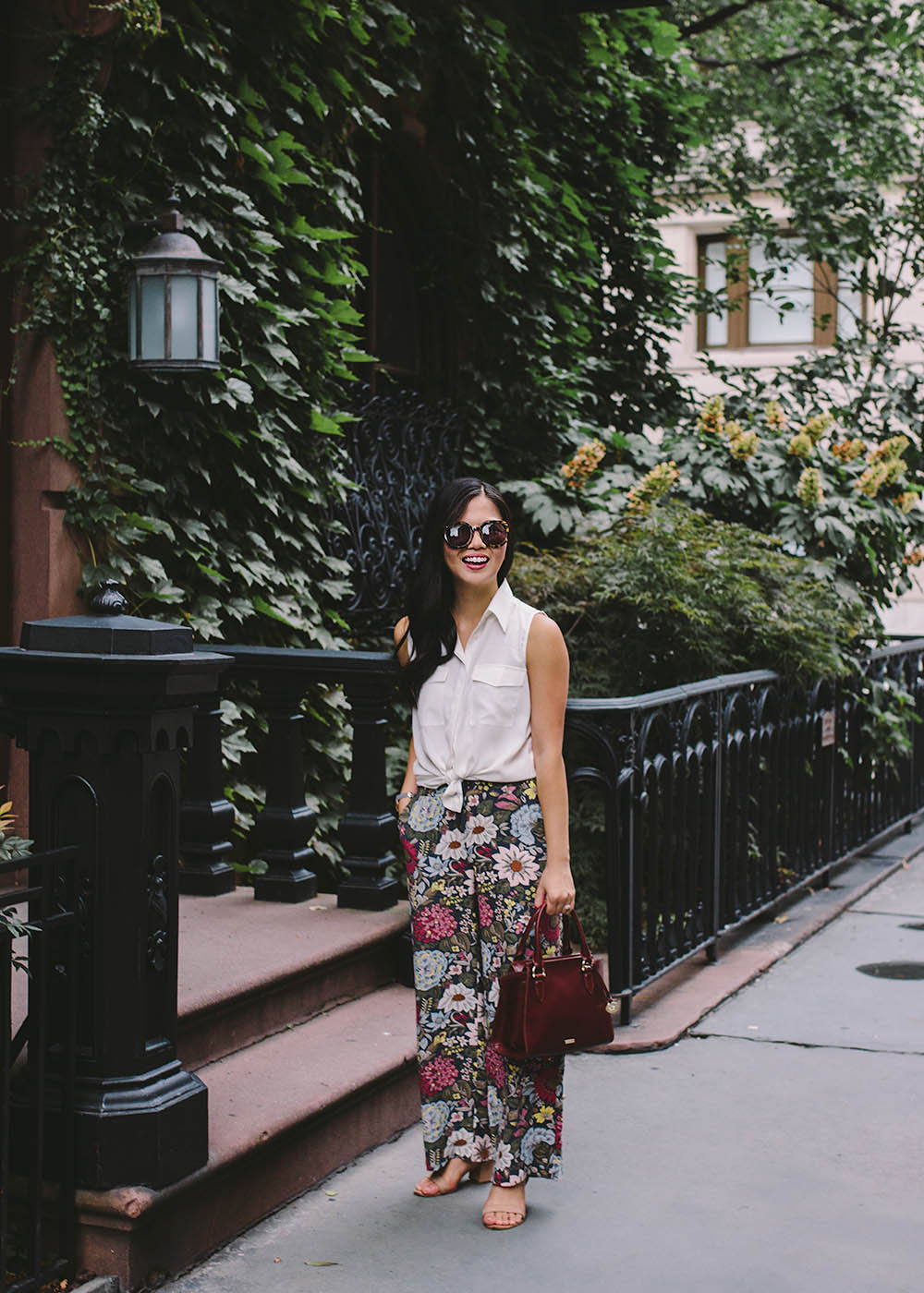 What to Wear to Work / Fall Floral Print Pants