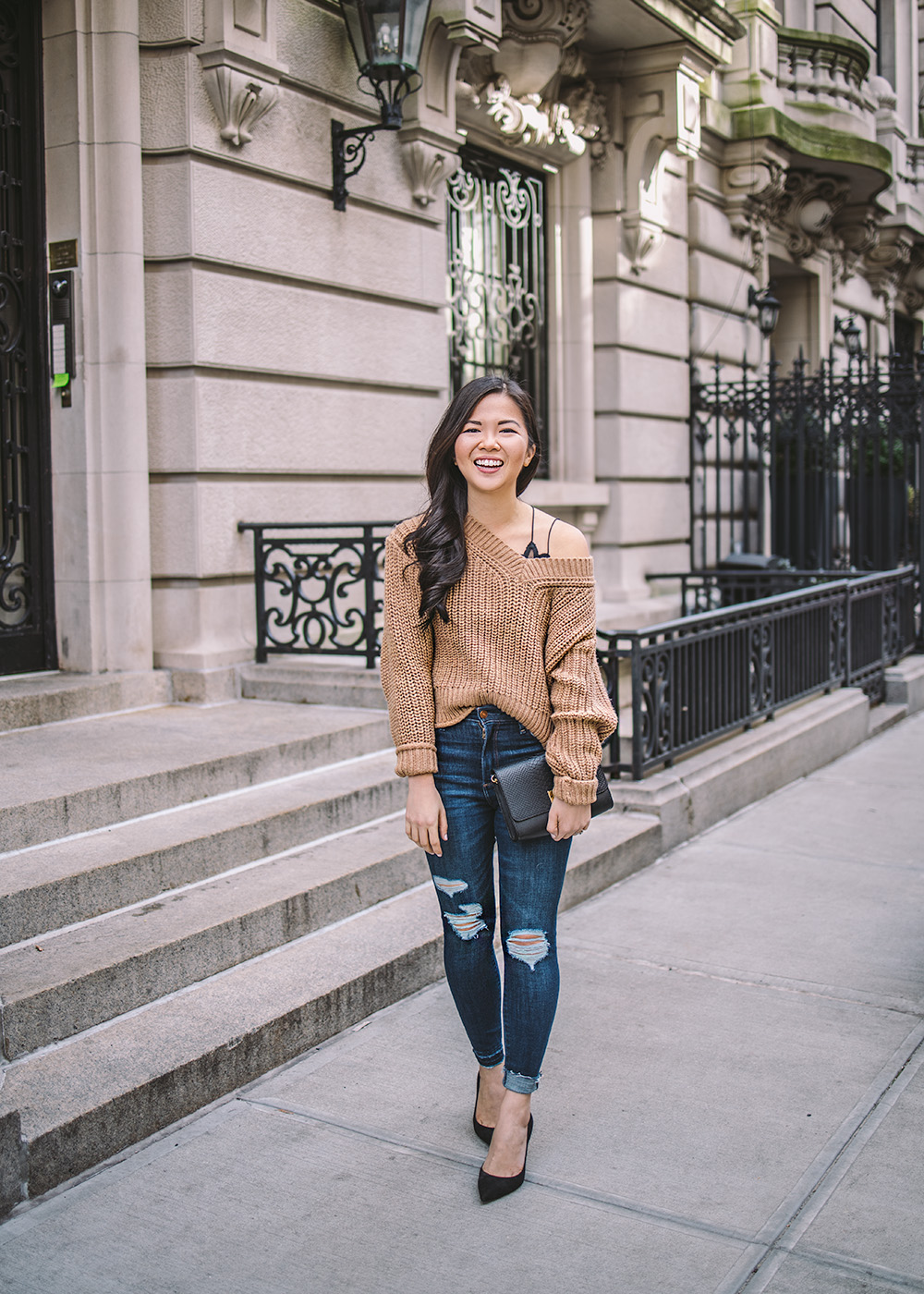 sweater and jeans