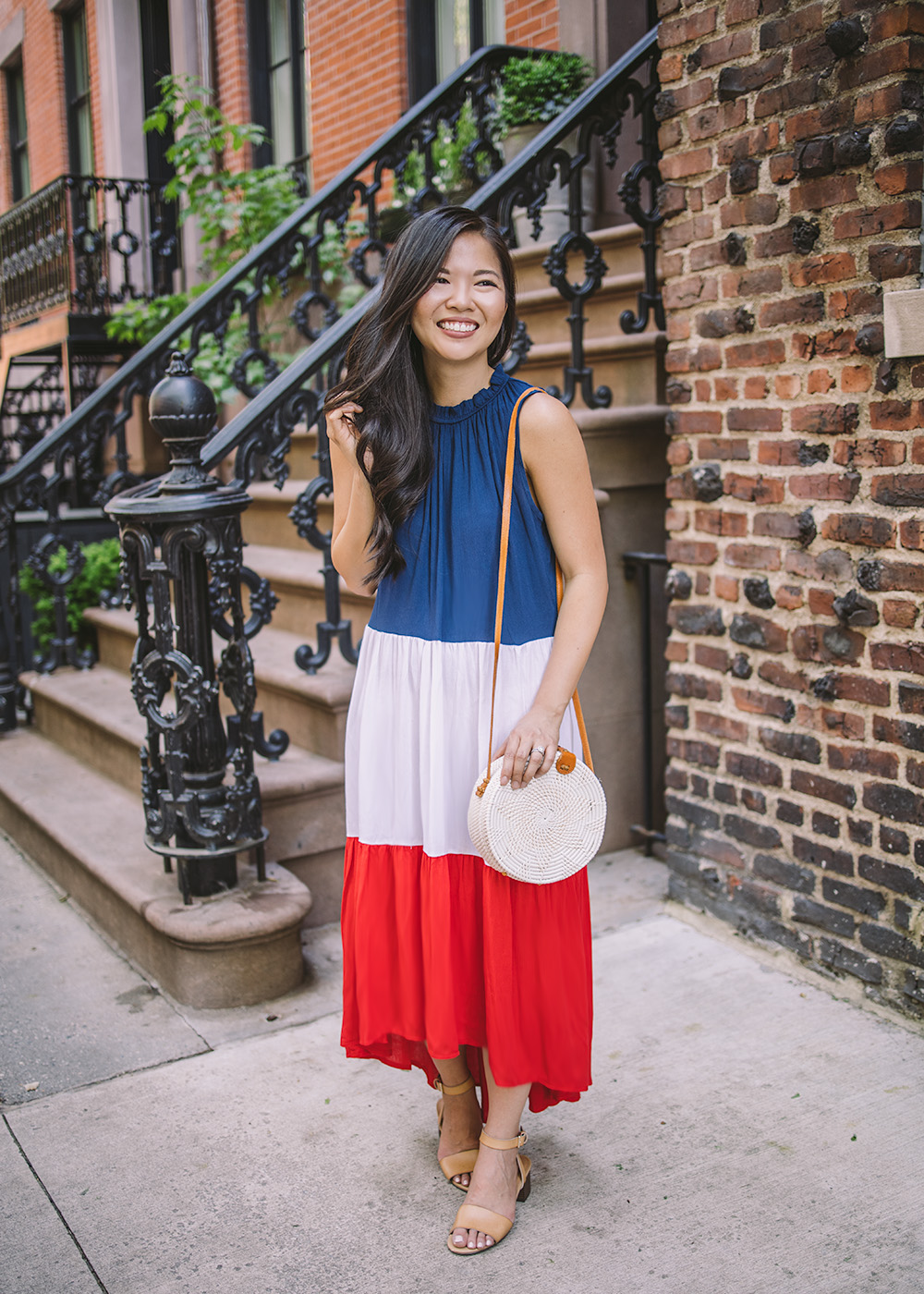 red white and blue casual wear