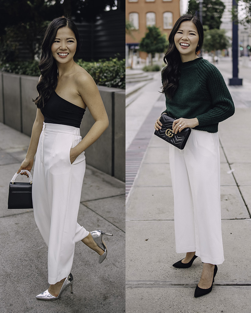 35 Ways to Wear Wide-Leg Pants This Winter  Wide leg pants outfit, White  wide leg pants, Wide leg outfit