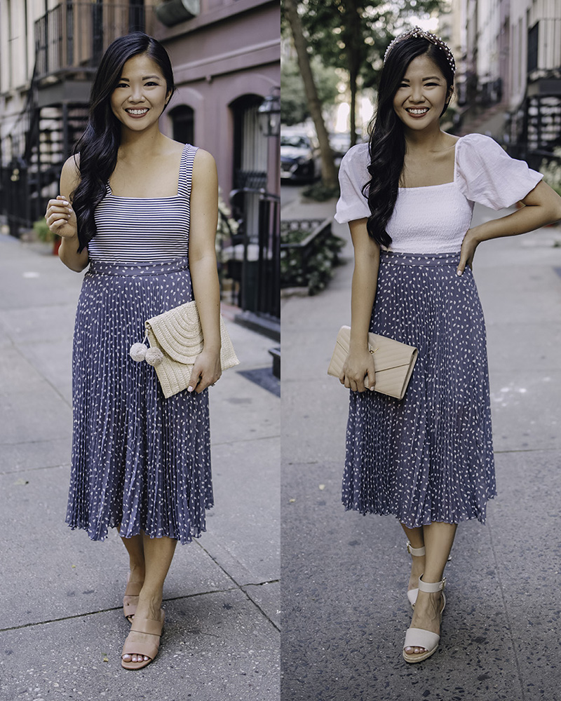 Versatile Outfits for Women: How to Wear a Pleated Midi Skirt