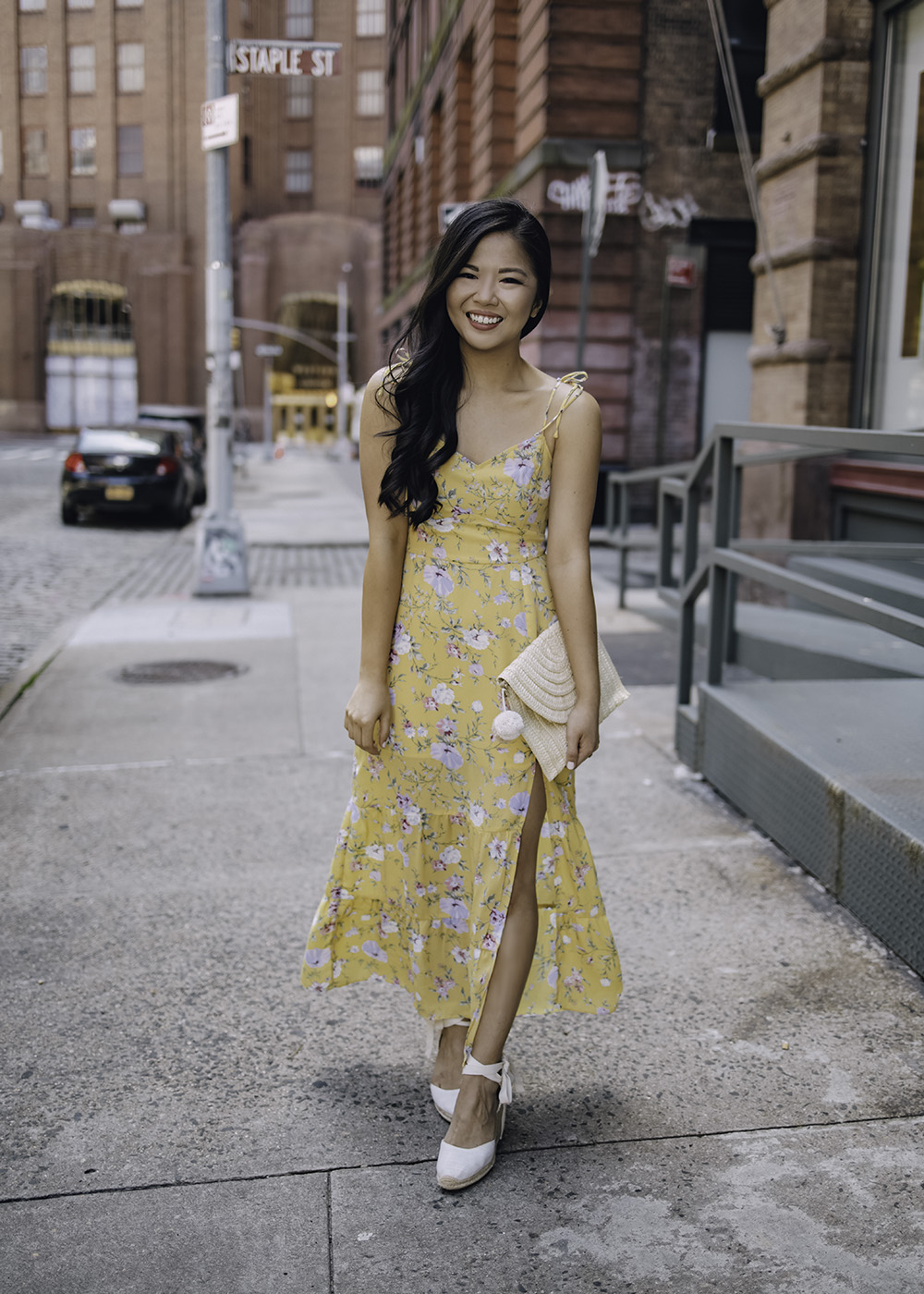 Summer Outfit: Yellow Floral Maxi Dress