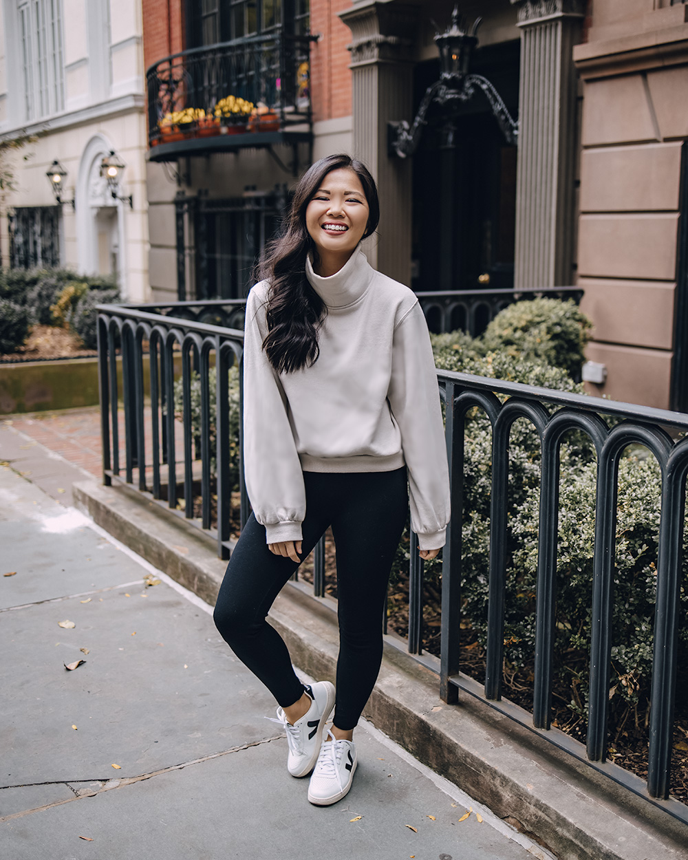 Grey Turtleneck with Black Tights Outfits (11 ideas & outfits