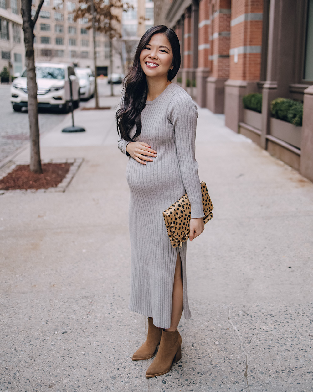Camel Sweater Blazer + Maternity Leggings – Skirt The Rules