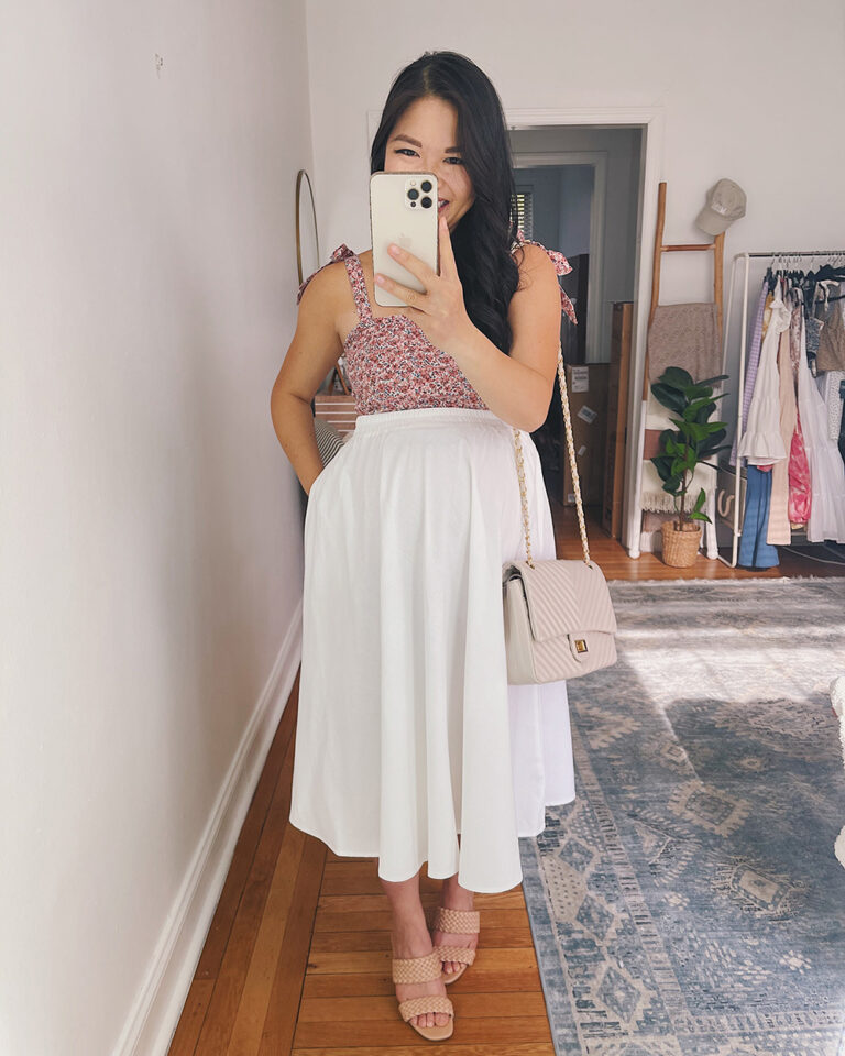 Four Ways to Wear a White Midi Skirt Skirt The Rules NYC Style Blogger